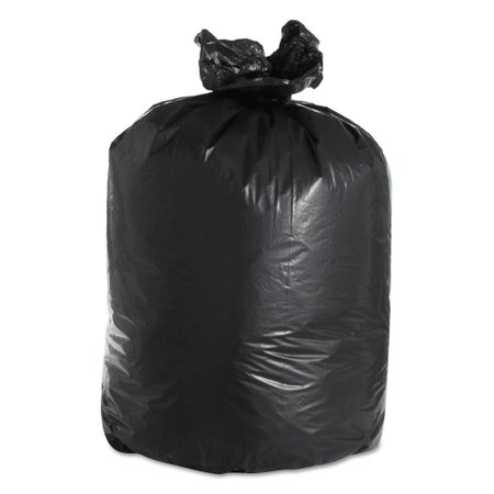 Trash Bag Boardwalk® 60 gal. 2 mil 38 X 58 Inch Black Super Heavy Duty Star Seal Bottom Coreless Roll