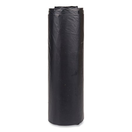 Trash Bag Inteplast Group 60 gal. 22 Mic. 43 X 48 Inch Black Star Seal Bottom Coreless Roll