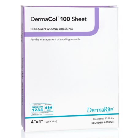 Collagen Dressing DermaCol™ 100 4 X 4 Inch Square Sterile