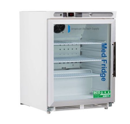 Undercounter Refrigerator ABS® Laboratory Use 4.6 cu.ft. 1 Glass Door Left Hinged Cycle Defrost
