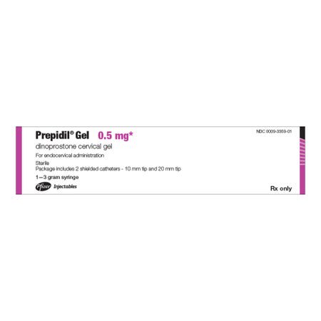 Prepidil® Dinoprostone / Colloidal Silicon Dioxide / Triacetin 0.5 mg Gel 3 Gram 1 Syringe