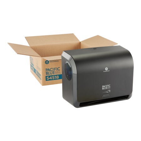Paper Towel Dispenser Pacific Blue Ultra™ Black Touch Free 1 Roll Wall Mount
