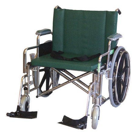 MRI Non-Magnetic Bariatric Wheelchair Full Length Arm Removable Footrest Forest Green Upholstery 26 Inch Seat Width Adult 550 lbs. Weight Capacity