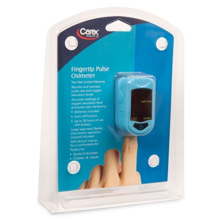 Fingertip Pulse Oximeter Carex Adult Battery Operated LED Display