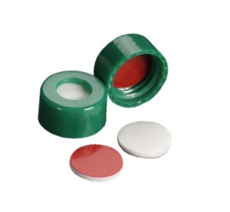 Wheaton® MicroLiter® Vial Closure Polypropylene Open Top Green 9 mm Diameter For 9 mm Autosampler Vials NonSterile