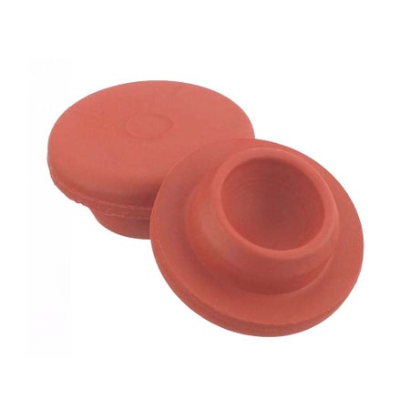 Wheaton® Bottle Closure Rubber Red 13 X 20 mm For Vials with Straight Wall Glass Finish NonSterile