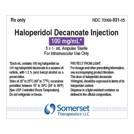 Haloperidol Decanoate 100 mg / mL Injection 1 mL
