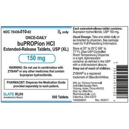 Bupropion HCl 150 mg Tablet 500 Tablets