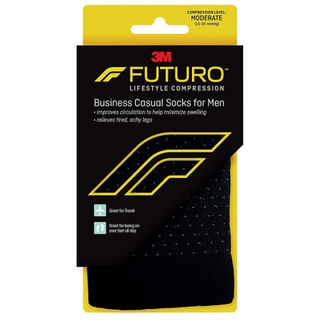 Compression Socks 3M™ Futuro™ Calf High Large Black Closed Toe