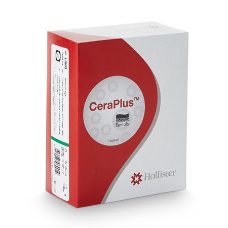 Ostomy Barrier New Image™ CeraPlus™ Precut, Extended Wear Adhesive Tape Borders 44 mm Flange Green Code System 7/8 Inch Opening