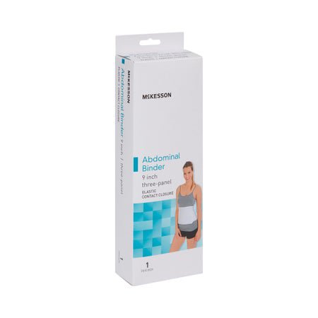 Abdominal Binder McKesson Medium / Large Hook and Loop Closure 45 to 62 Inch Waist Circumference 9 Inch Height Adult