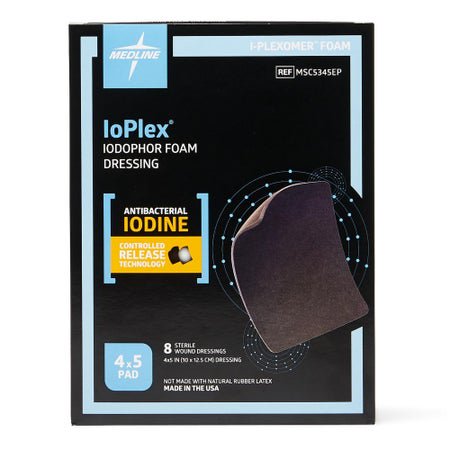 Iodophor Impregnated Dressing IoPlex® Rectangle 4 X 5 Inch Sterile