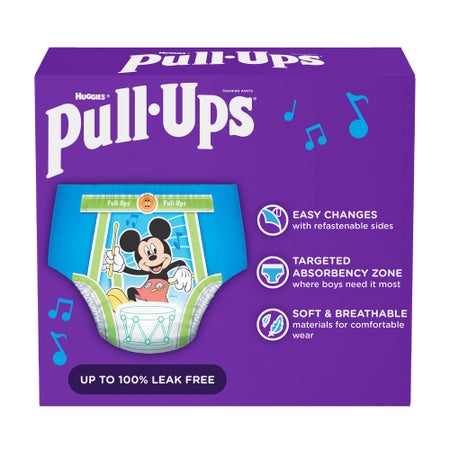 Male Toddler Training Pants Pull-Ups® Size 2T to 3T Disposable Moderate Absorbency