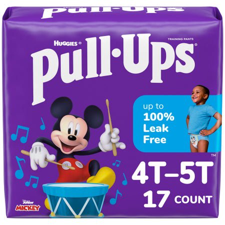 Male Toddler Training Pants Pull-Ups® Size 4T to 5T Disposable Moderate Absorbency