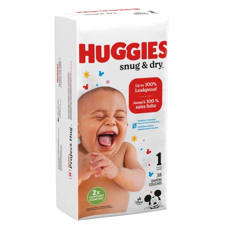 Unisex Baby Diaper Huggies® Snug & Dry Size 1 Disposable Heavy Absorbency
