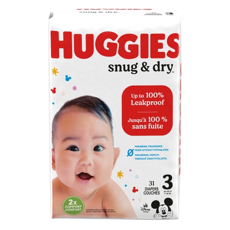 Unisex Baby Diaper Huggies® Snug & Dry Size 3 Disposable Heavy Absorbency