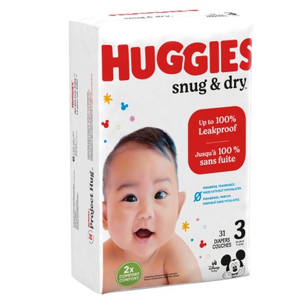 Unisex Baby Diaper Huggies® Snug & Dry Size 3 Disposable Heavy Absorbency