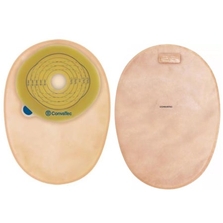 Ostomy Pouch Esteem®+ One-Piece System 8 Inch Length Pre-Cut 1 Inch Stoma Closed End