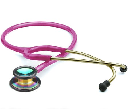 Clinician Stethoscope Adscope® 603 Raspberry 1-Tube 21 Inch Tube Double Sided Chestpiece