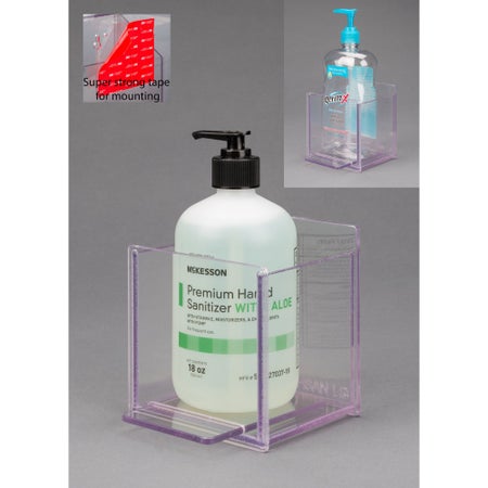 Hand Hygiene Holder Poltex® Clear PETG 18 oz. bottle VHB Tape Mount
