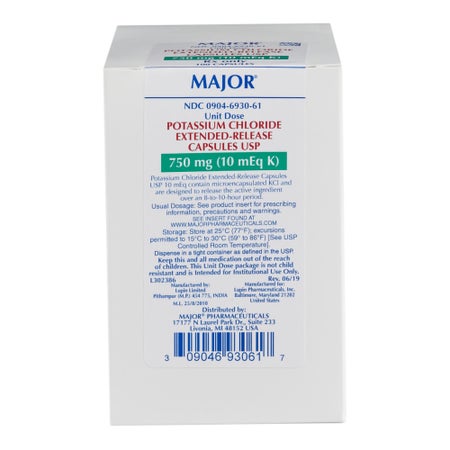 Potassium Chloride 10 mEq Tablet 100 Tablets