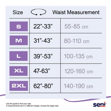 Absorbent Underwear Seni® Active Super Plus Pull On with Tear Away Seams Adult X-Large Unisex Disposable Heavy Absorbency