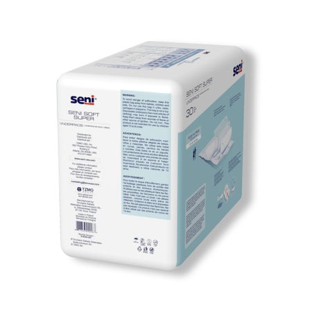 Disposable Underpad Seni® Soft Super 23 X 35 Inch Cellulose Pulp Moderate Absorbency