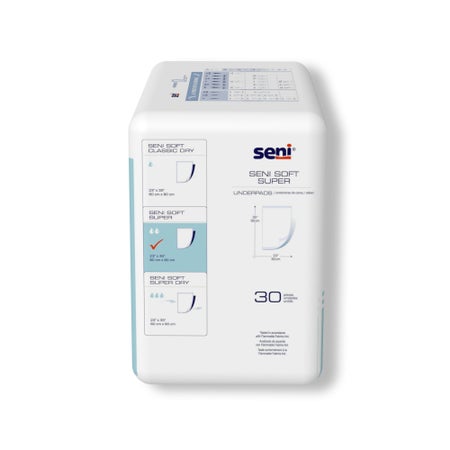 Disposable Underpad Seni® Soft Super 23 X 35 Inch Cellulose Pulp Moderate Absorbency
