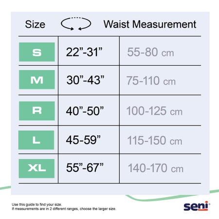 Incontinence Brief Seni® Super Plus Adult Medium Unisex Disposable Heavy Absorbency