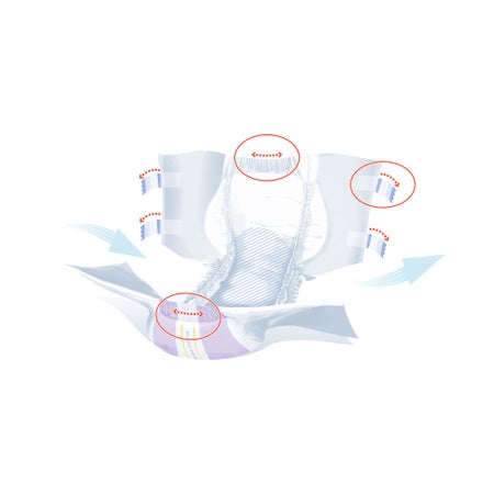 Incontinence Brief Seni® Super Plus Adult Regular Unisex Disposable Heavy Absorbency