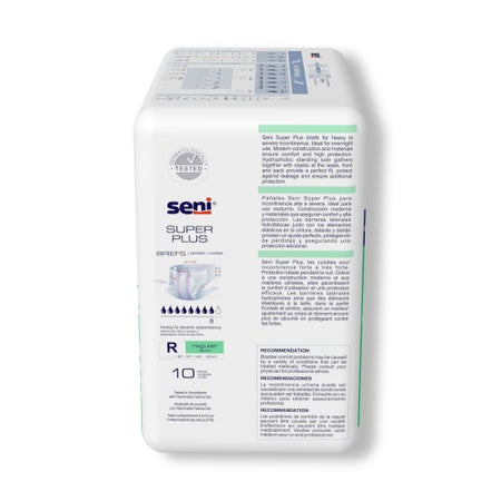 Incontinence Brief Seni® Super Plus Adult Regular Unisex Disposable Heavy Absorbency