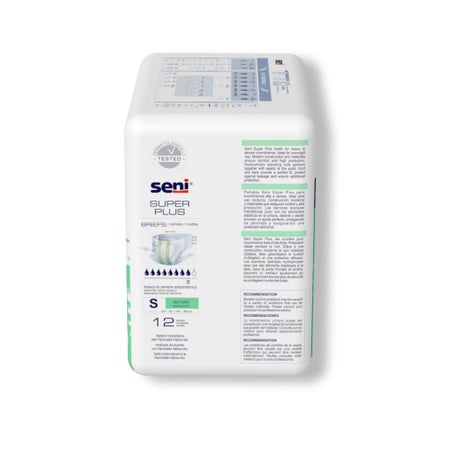 Incontinence Brief Seni® Super Plus Adult Small Unisex Disposable Heavy Absorbency