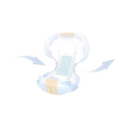 Incontinence Liner Seni® Shaped Day Pads 25 Inch Length Moderate Absorbency Super Absorbent Core One Size Fits Most