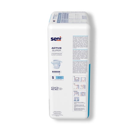 Absorbent Underwear Seni® Active Super Pull On with Tear Away Seams Adult Small Unisex Disposable Moderate Absorbency