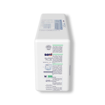 Incontinence Brief Seni® Super Plus Adult Medium Unisex Disposable Heavy Absorbency
