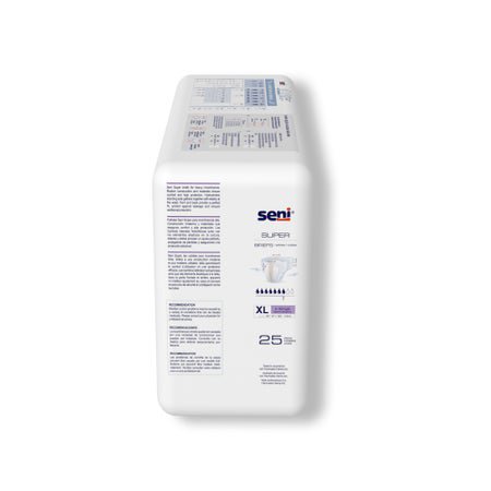 Incontinence Brief Seni® Super Adult X-Large Unisex Disposable Heavy Absorbency