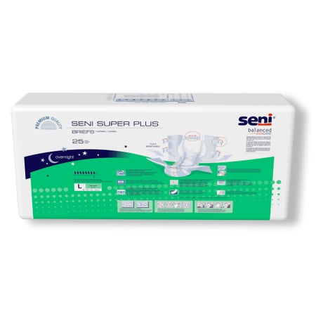 Incontinence Brief Seni® Super Plus Adult Large Unisex Disposable Heavy Absorbency