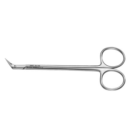 Peripheral Vascular Scissors Jarit® Diethrich-Potts 5-1/4 Inch Length OR / Surgical Grade German Stainless Steel NonSterile Finger Ring Handle Angled 45°, Beveled Sharp Tip / Sharp Tip
