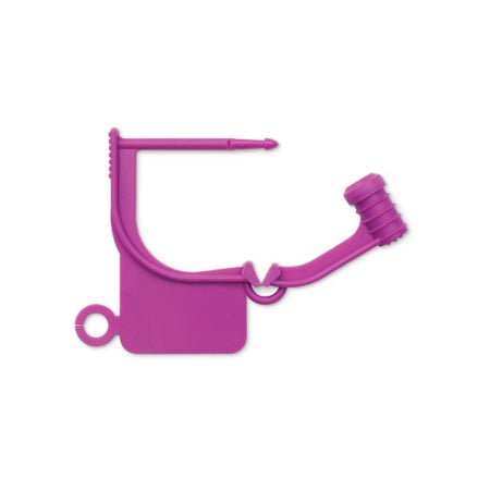 Locking Tag Purple Plastic 1 Inch Diameter