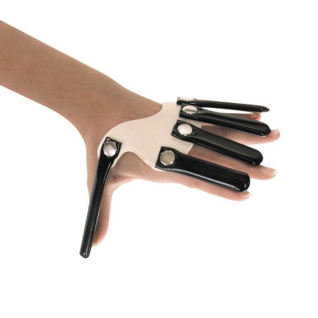 Radial Nerve Splint AliMed® Hand-Based Glove Style / Low Profile Deerskin / Metal Left Hand Tan Large