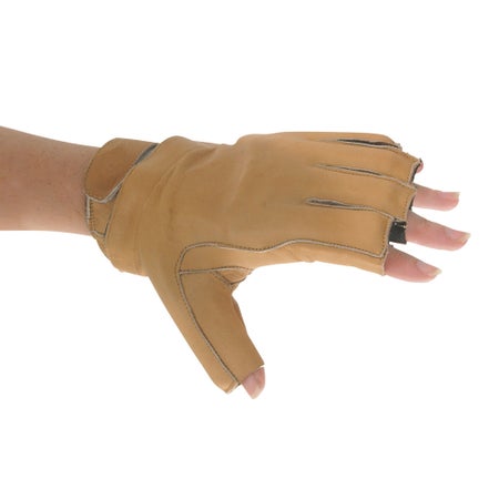 Radial Nerve Splint AliMed® Hand-Based Glove Style / Low Profile Deerskin / Metal Left Hand Tan Large