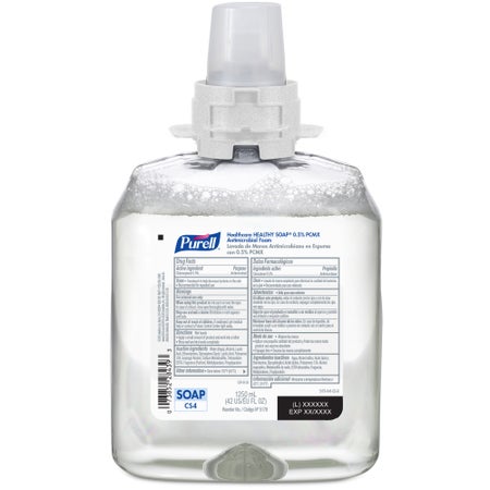 Antimicrobial Soap Purell® Healthy Soap® Foaming 1,250 mL Dispenser Refill Bottle Floral Scent