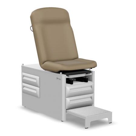 Exam Table with Storage Model 5240 Fixed Height 28 W X 58-1/2 to 74-1/2 L Inch Pneumatic Adjustable Backrest 500 lbs. Weight Capacity