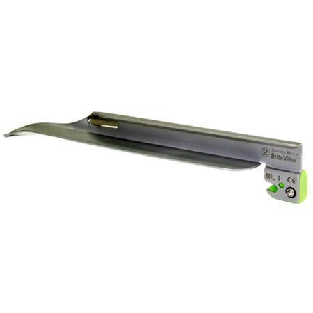 Laryngoscope Blade BriteView® Miller Type LED Light Adult Sterile