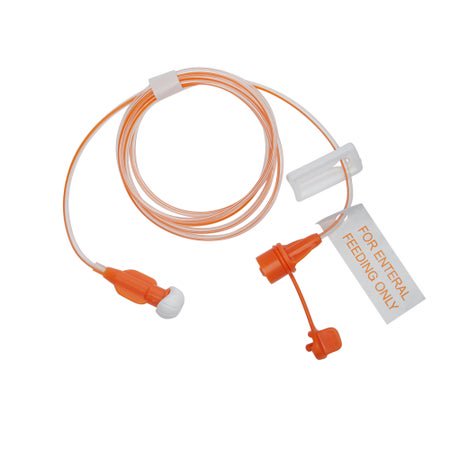Large Bore ENFit Extension Set NeoConnect Orange, Sterile, PVC Tubing For Nasogastric / Orogastric Enteral Feeding Tubes