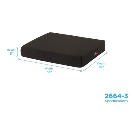Seat Cushion NOVA 18 W X 16 L X 3 D Inch Convoluted Foam