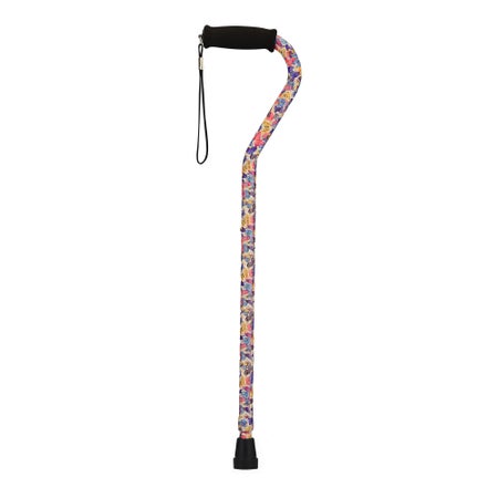 Offset Cane Nova Aluminum 30 to 39 Inch Height Butterfly Symphony Print