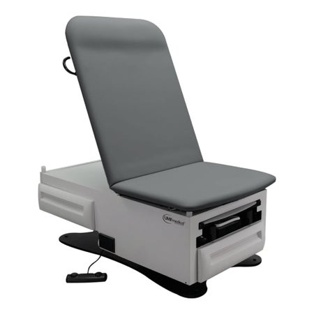 Hi-Lo Exam Table with Storage FusionONE™ Electric Foot Control 28 W X 76 L Inch Manual Lift-Assist Backrest 500 lbs. Weight Capacity