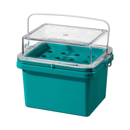 Benchtop Cooler 5-1/2 X 7-1/2 X 7-3/4 Inch Blue Polycarbonate 12 Tube Capacity