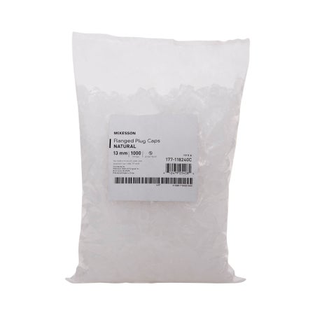 Tube Closure McKesson Flanged Plug Cap 13 mm Diameter NonSterile Natural